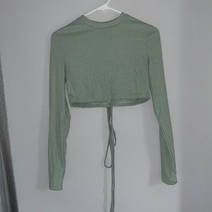 NWOT shein cropped wrap long sleeve